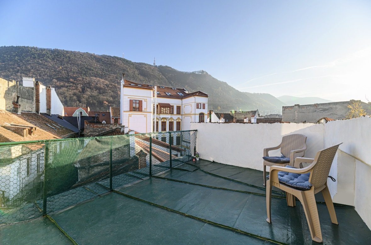 Private rooftop terrace overlooking Brașov